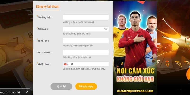Đăng Ký New88 - Để Trở Thành Hội Viên Đẳng Cấp 12 Đăng ký NEW88