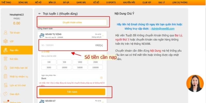 Nạp Tiền New88: Hướng Dẫn Cách Nạp Tiền Chính Xác 18 Nạp tiền NEW88