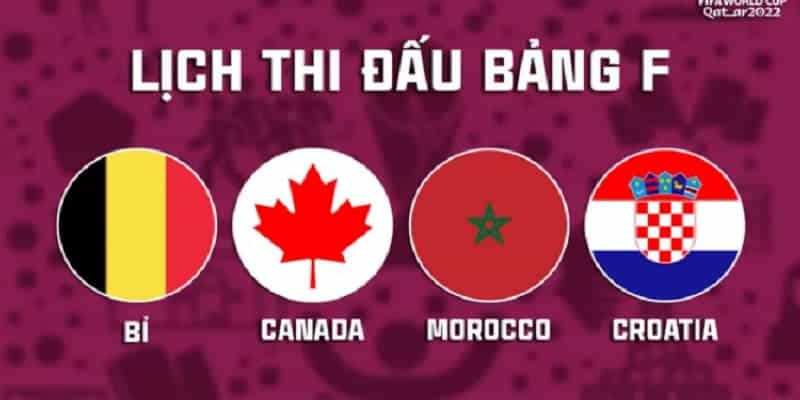 Soi kèo Bảng F World Cup 2022- Dự đoán về 2 đội đi tiếp của bảng này 7 Lịch thi đấu